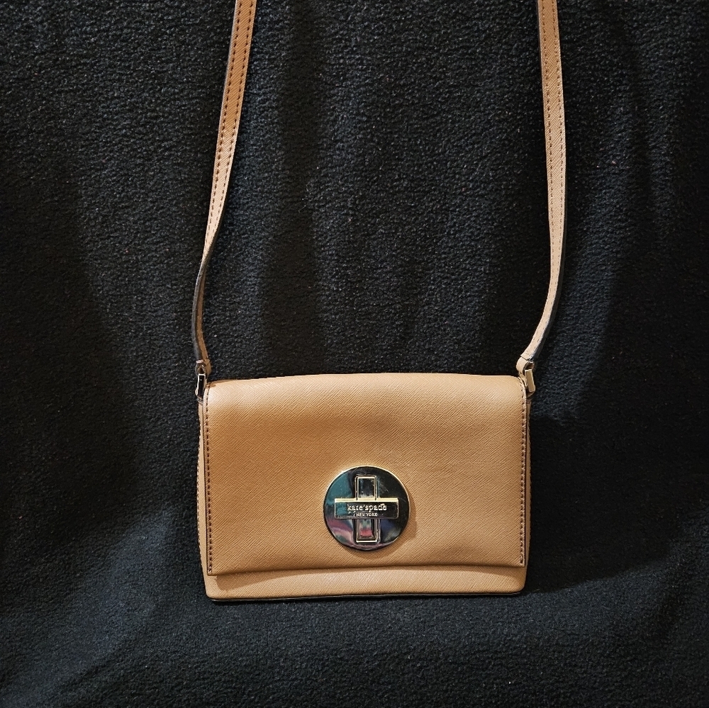 Kate Spade Sally Newberry Lane Leather Camel Brown Color Crossbody - Picture 2 of 16